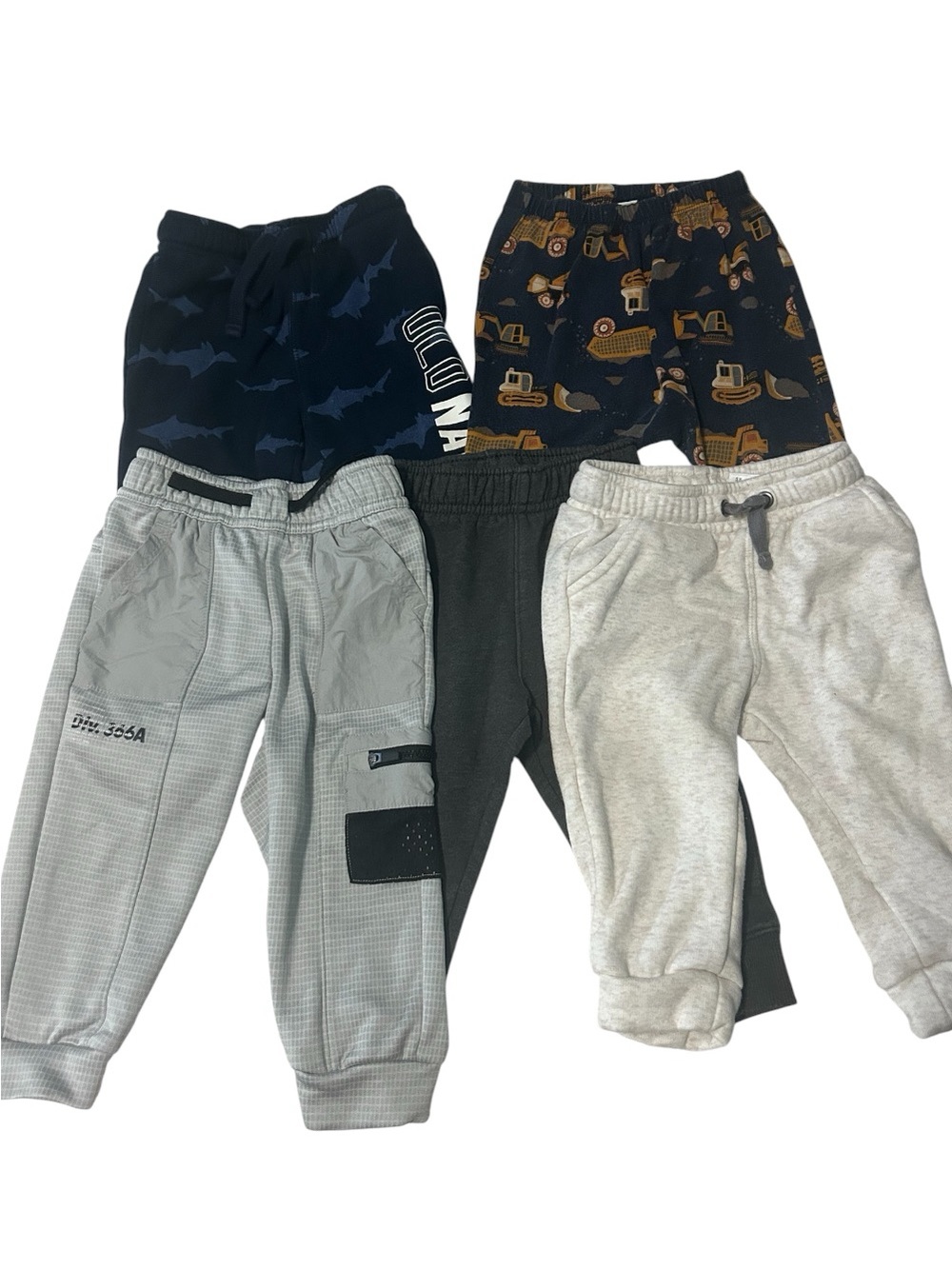 Kids 5-Pack Casual Pull-On Bottoms - Mixed Blue, Gray, Charcoal